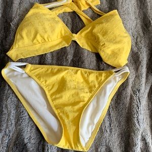 Yellow anchor bikini set